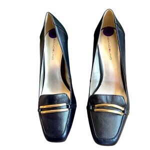 Bandolino Black Vegan Square Toe Pumps - Size 8.5M